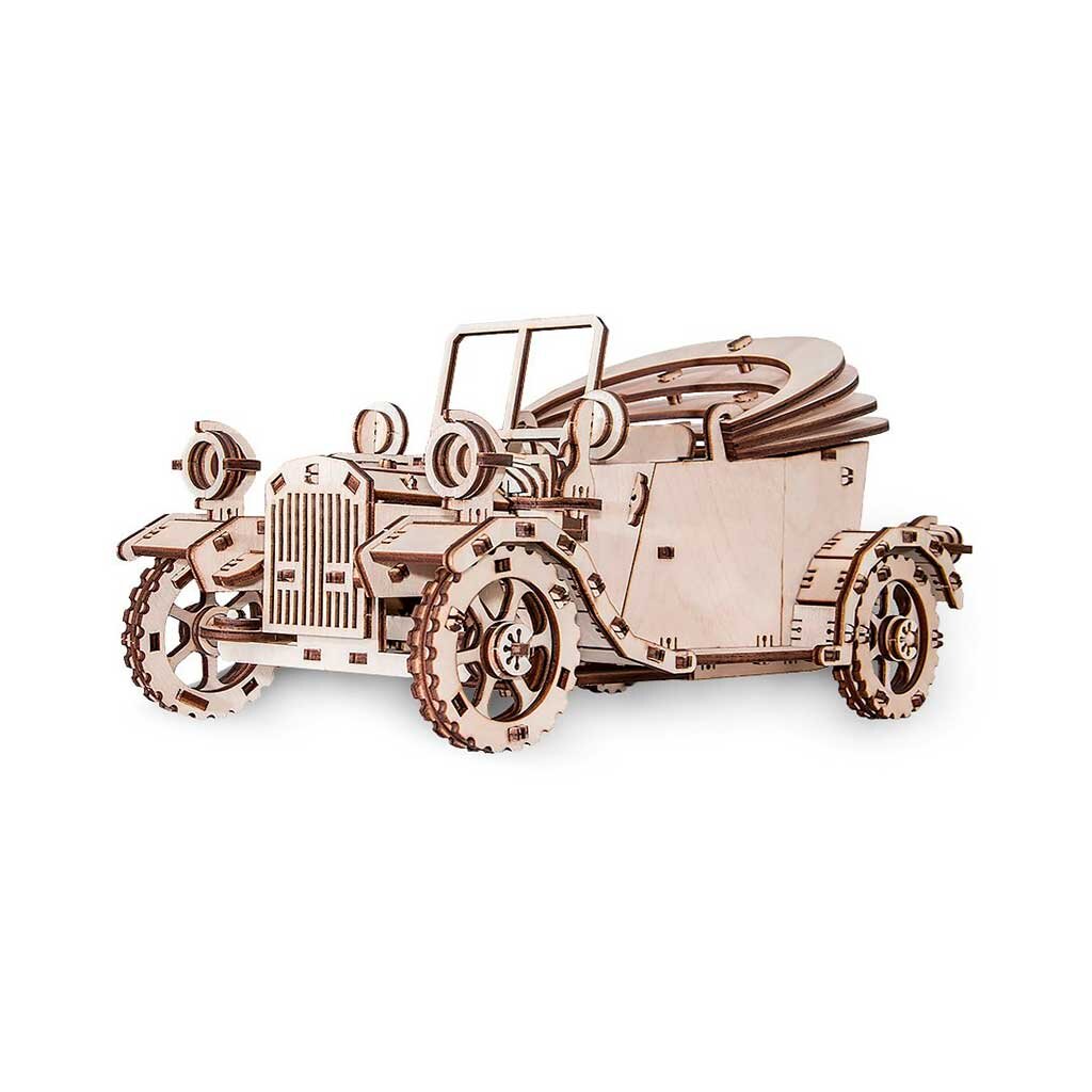 Wooden mechanical 3D puzzle - Retro car Eco Wood Art