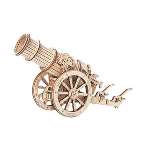 Wooden mechanical 3D puzzle - Siege cannon ROKR KW801